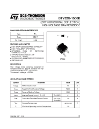 Datasheet DTV32G-1500B manufacturer STMicroelectronics