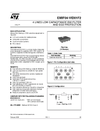 Datasheet EMIF04-VID01F2 manufacturer STMicroelectronics