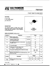 Datasheet F0810NH manufacturer STMicroelectronics