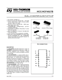 Datasheet HCC4027BF manufacturer STMicroelectronics