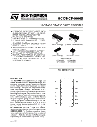 Datasheet HCF4006B manufacturer STMicroelectronics