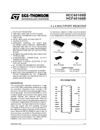Datasheet HCF40108BEY manufacturer STMicroelectronics