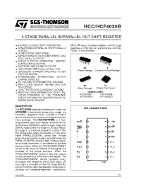 Datasheet HCF4035 manufacturer STMicroelectronics