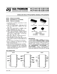 Datasheet HCF4052BC1 manufacturer STMicroelectronics