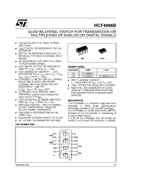 Datasheet HCF4066B manufacturer STMicroelectronics