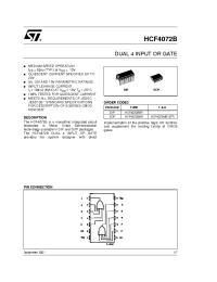 Datasheet HCF4072M013TR manufacturer STMicroelectronics