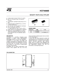 Datasheet HCF4089M013TR manufacturer STMicroelectronics