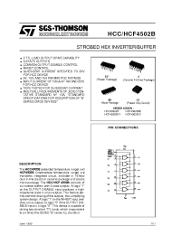 Datasheet HCF4502BM1 manufacturer STMicroelectronics