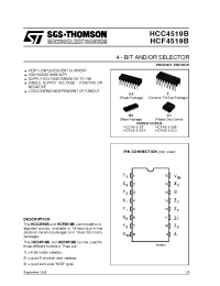 Datasheet HCF4519BEY manufacturer STMicroelectronics