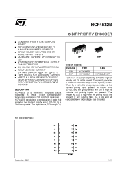 Datasheet HCF4532M013TR manufacturer STMicroelectronics