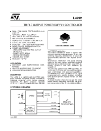 Datasheet L4992 manufacturer STMicroelectronics