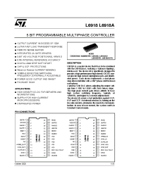 Datasheet L6918A manufacturer STMicroelectronics