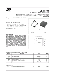 Datasheet LET21008 manufacturer STMicroelectronics