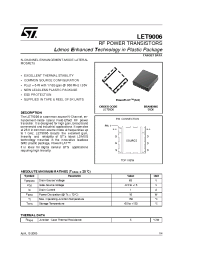 Datasheet LET9006 manufacturer STMicroelectronics