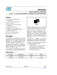 Datasheet LIS2L02ALTR manufacturer STMicroelectronics