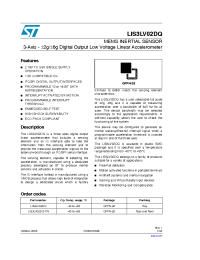Datasheet LIS3LV02DQ manufacturer STMicroelectronics