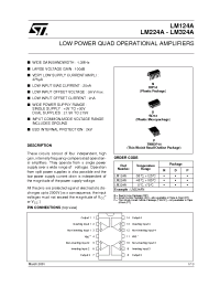 Datasheet LM124AN manufacturer STMicroelectronics