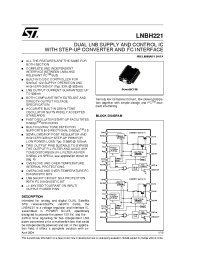 Datasheet LNBH221 manufacturer STMicroelectronics
