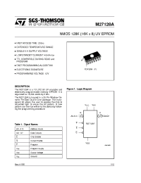 Datasheet M27128A manufacturer STMicroelectronics