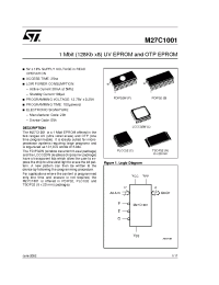Datasheet M27C1001-10B1TR manufacturer STMicroelectronics