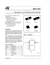 Datasheet M27C1024-10B1X manufacturer STMicroelectronics