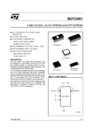 Datasheet M27C4001-10B1 manufacturer STMicroelectronics