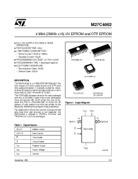 Datasheet M27C4002-10B1TR manufacturer STMicroelectronics