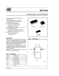 Datasheet M27C405-120N1TR manufacturer STMicroelectronics