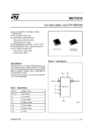 Datasheet M27C516-70C6TR manufacturer STMicroelectronics