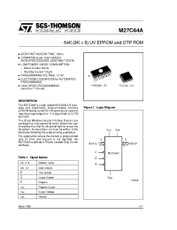 Datasheet M27C64A-15C1TR manufacturer STMicroelectronics