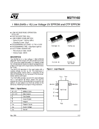 Datasheet M27V102-100K1TR manufacturer STMicroelectronics