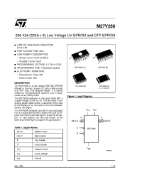 Datasheet M27V256-120B1TR manufacturer STMicroelectronics
