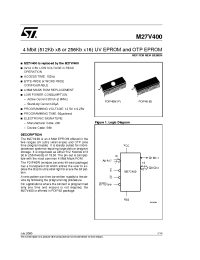 Datasheet M27V400-100B1TR manufacturer STMicroelectronics