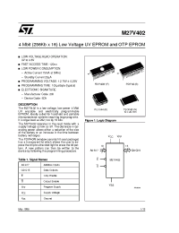 Datasheet M27V402-120B4TR manufacturer STMicroelectronics