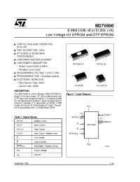 Datasheet M27V800-150F1TR manufacturer STMicroelectronics
