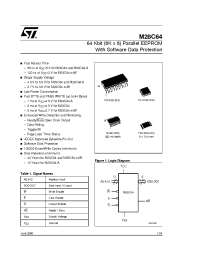 Datasheet M28C64-A15WNS3T manufacturer STMicroelectronics