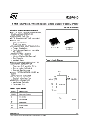 Datasheet M295V040-120K1TR manufacturer STMicroelectronics