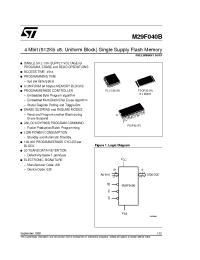 Datasheet M295V040B-55N1R manufacturer STMicroelectronics