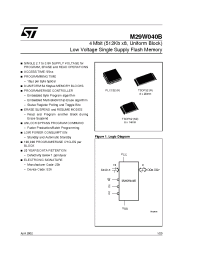 Datasheet M29W040B-55 manufacturer STMicroelectronics