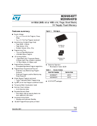 Datasheet M29W640FB70N6E manufacturer STMicroelectronics