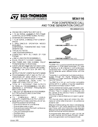 Datasheet M34116 manufacturer STMicroelectronics
