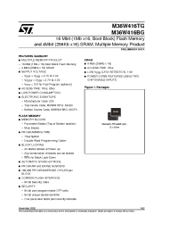 Datasheet M36W416BG85ZA1T manufacturer STMicroelectronics