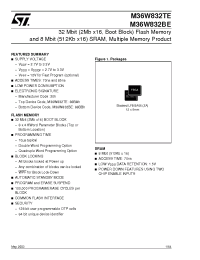 Datasheet M36W832BE manufacturer STMicroelectronics