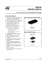 Datasheet M48T08Y-100PC1 manufacturer STMicroelectronics