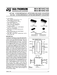 Datasheet M54HC192 manufacturer STMicroelectronics