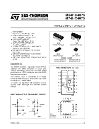 Datasheet M54HC4075 manufacturer STMicroelectronics