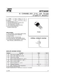 Datasheet MTP3055 manufacturer STMicroelectronics