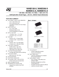 Datasheet NAND01GR3A0AN1E manufacturer STMicroelectronics