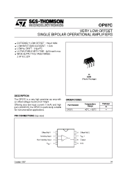 Datasheet OP07C manufacturer STMicroelectronics