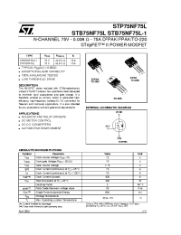 Datasheet P75NF manufacturer STMicroelectronics